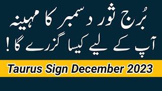 Taurus December 2023 | Burj Sor December 2023 | By Noor ul Haq Star tv