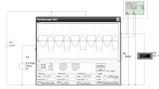 Demonstrating a Class A amplifier with a BC548 transistor