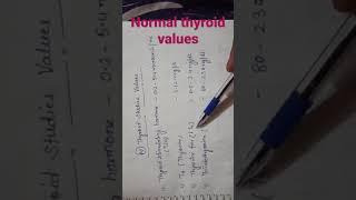 Normal Thyroid values