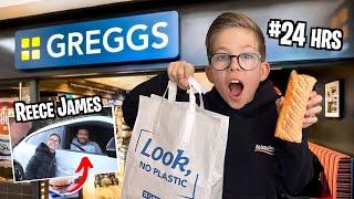 ONLY EATING GREGGS FOOD'S FOR 24 HOURS!! *WE MET CHELSEA PLAYERS AND THOMAS TUCHEL*