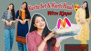 Daily Wear Kurti/Kurta Set Haul Myntra| Starting Rs.791| Kirandvideos| #myntra#kurti #myntrahaul