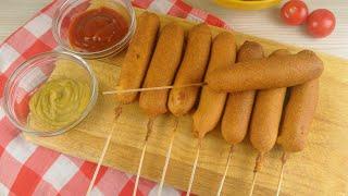 Сосиски в тесте «Корн-Доги» (Corn Dogs)