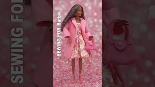 Coat, Purse & Dress to sew for Barbie dolls #sewingforbarbie #barbieclothes