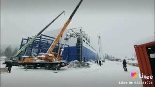 Вертикальный монтаж сендвич панелей.