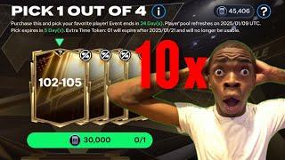 Crazy 10x New Extra Time 102-105 Funny Pack Opening! + Winter Wonders Packs #fcmobile