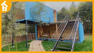 Man Builds Amazing Shipping Container Tiny House | Low-Cost Housing Start to Finish