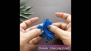 Moment |‍️Super Easy Flower Making Idea With Woolen | DIY Flower  |