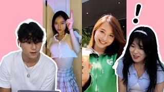 Bagaimana Anda bisa menunjukkan wajah yang berbeda | Korean reaction to Indonesian Viorenita TikTok