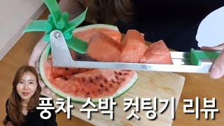 수박 깍뚝썰기의 초고수