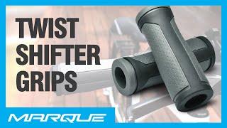 Twist Shifter Bike Grip, 90mm No Slip TPR Rubber Grip - MARQUE Twist Shifter Handlebar Grip (2020)