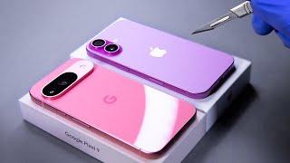 iPhone 16 vs Pixel 9 Unboxing and Camera Test! - ASMR