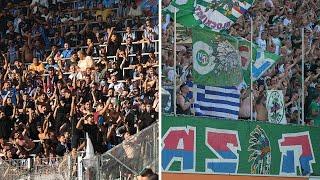 Trabzonspor Fans Instigate, Rapid Vienna Fans Retaliate with Greek Flags