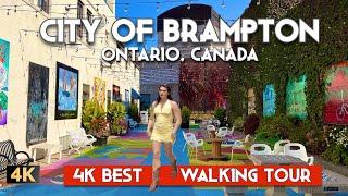 4K Beautiful City of BRAMPTON in Ontario CANADA | 2024 Best Walking Tour 