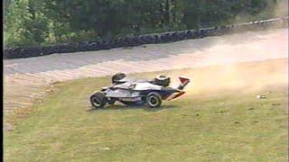 CART Road America 1996 Huge crash Johnstone Unser Jr blow up