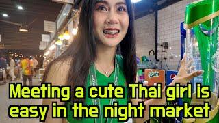 This is Why You Should visit Udon Thani Ep.2, Meeting a cute Thai girl is easy in the night market