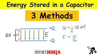 How to calculate the energy stored in a capacitor