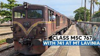 Sri Lanka Railways Class M5C 767 with train 8741 at Mount Lavinia