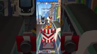 SURFING THE RAILS! Subway Surfers Train Surfing Challenge #gameplay