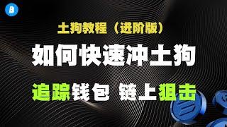 如何快速冲土狗项目？追踪链上聪明钱 链上狙击土狗项目 怎么买土狗币？（进阶版）