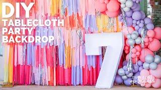 DIY Tablecloth Party Backdrop