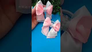 Милые бантики МК на канале Цветик-семицветик #Shorts #diy #youtubeshorts #бантик #канзаши