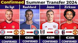  ALL CONFIRMED TRANSFER SUMMER 2024, ⏳️Rashford to Psg , De Ligt to United , Zirkzee to United️