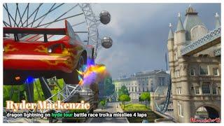 Cars 2 The Video Game | Dragon Lightning - Battle Race (Troika Missiles) | Hyde Tour 4 Laps