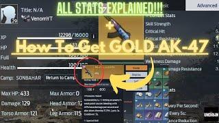 Undawn | ALL STATS EXPLAINED! + HOW TO GET GOLD AK47!