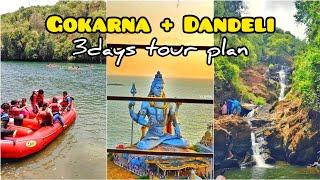 Gokarna + dandeli full tour plan from hyderabad | murudeswar | vibhoothi falls |