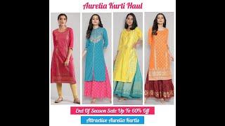 Aurelia Kurti Haul - | End Of Season Sale Up To 60% Off | Attractive Aurelia Kurtis | The Dress Show