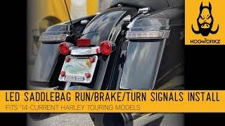 LED Saddlebag Run / Brake / Turn Signals Install from HOGWORKZ® ('14+ Harley® Touring Models)