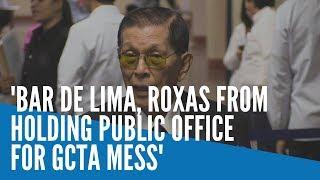 Enrile wants De Lima, Roxas barred from seeking public office for GCTA mess