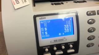 Shinwoo SB-1000 Currency Discriminator Counters Mixed Mode Demo