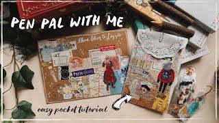 pen pal with me - travel theme for @lizziesletters  - easy pocket tutorial
