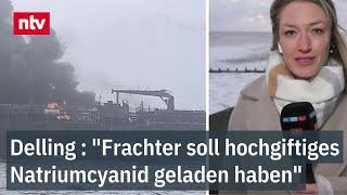 Delling : "Frachter soll hochgiftiges Natriumcyanid geladen haben" - Schiffscrash vor England