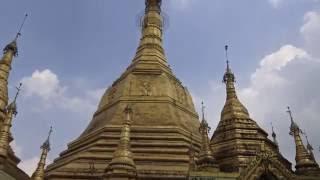 Myanmar Yangon Strand Hotel, Sule Pagoda, Chaukhtatgyi Buddha Temple 2015