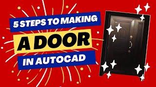 Making a door in AutoCAD is very simple with this steps