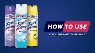 Lysol Disinfectant Spray How To Video