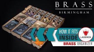 How it Fits inside Brass: Birmingham board game - Brass Organizer