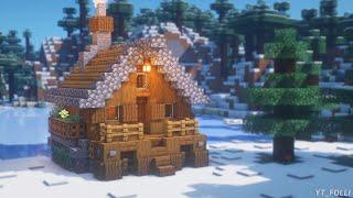 Minecraft: How to Build a Winter Cottage | Survival Winter Cottage Tutorial