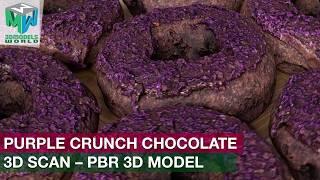 Purple Crunch Chocolate Donut 3D Scan – PBR 3D Model