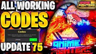 *NEW* ALL WORKING UPDATE 75 CODES FOR AFS! ROBLOX ANIME FIGHTERS SIMULATOR CODES