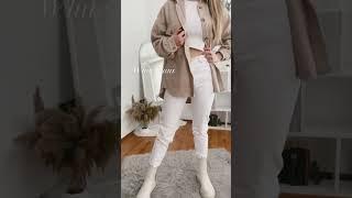 White jeans outfits  Winter Fall #fyp #fashionvlog #outfits #whattowear #haul #viralvideo #thanks