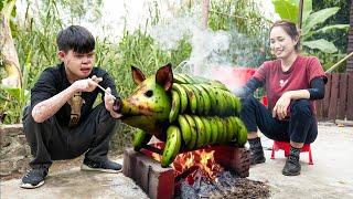 Harvest BANANAS to Make Grilled Bananas Goes to the market sell - Disabled Boy - Lý Thị Hoa