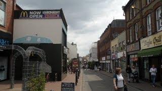 FULL WALK ALONG WEEK STREET / HIGH STREET (MAIN STREET) MAIDSTONE KENT ENGLAND