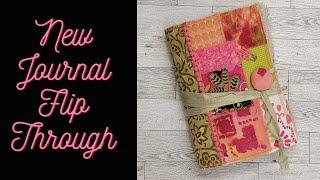  New Style Mixed Media Art Junk Journal, Fabric Covered | Journal Flip Through #artjournaling