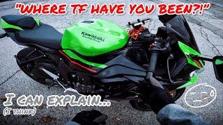 I DROPPED MY MOTORCYCLE….AGAIN! | MOTOVLOG | 2022 ZX6R (636) KRT