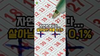 자연은 로또다… 살아남는 확률 0.1%