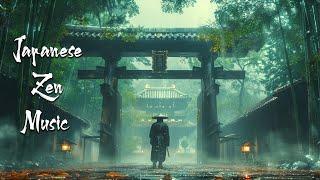 Peaceful Rain at the Zen Gate - Japanese Zen Music Meditation, Healing, Stress Relief, Deep Sleep
