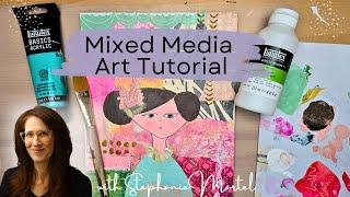 Mixed Media Girl Painting Demo